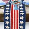 4th of July Dining Table Runner, Patriotic America Stars Stripes Burlap Kitchen Decoration, American USA Indoor Outdoor Home Decor Party Supply